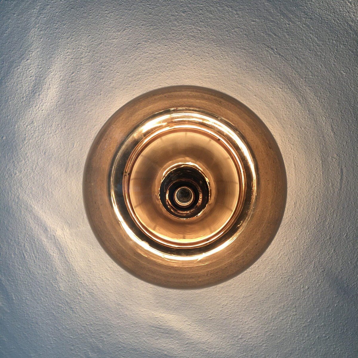 Mid-Century Smoked Glass Ceiling Lamp from Dijkstra, 1970s