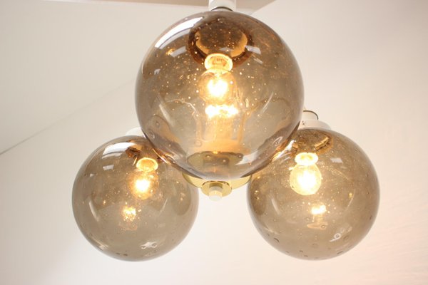 Mid-Century Smoked Glass Pendant by Drukov, 1970s-TZ-1318947