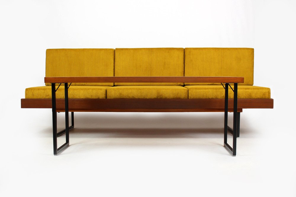 Mid-Century Sofa Daybed with Coffee Table from Interier Praha, 1960s, Set of 2