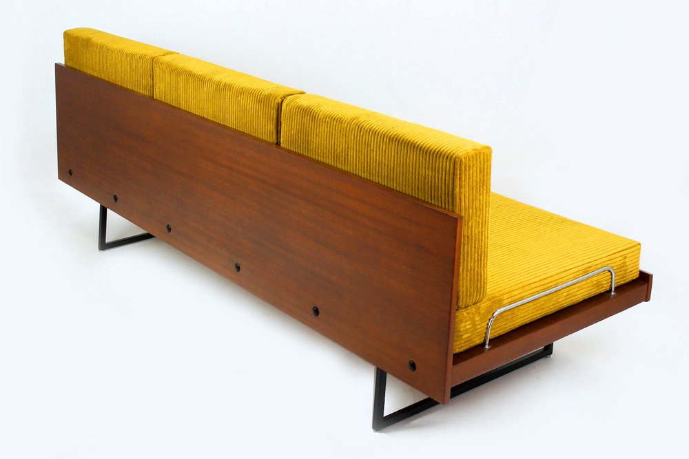 Mid-Century Sofa Daybed with Coffee Table from Interier Praha, 1960s, Set of 2