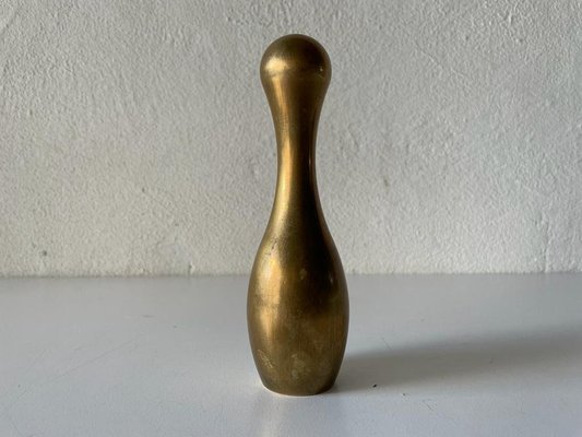 Mid-Century Solid Brass Tenpin Sculpture-RDS-1146705