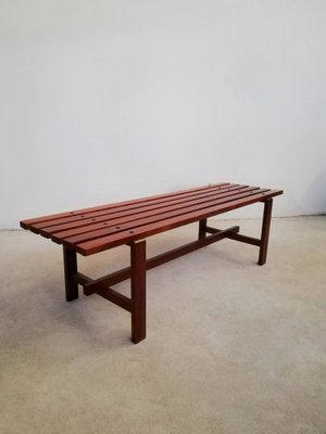 Mid-Century Solid Teak Bench by Ezio Longhi for Elam-UIW-1240123