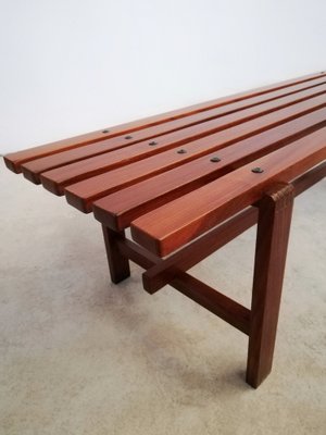 Mid-Century Solid Teak Bench by Ezio Longhi for Elam-UIW-1240123