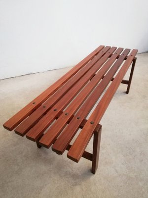 Mid-Century Solid Teak Bench by Ezio Longhi for Elam-UIW-1240123