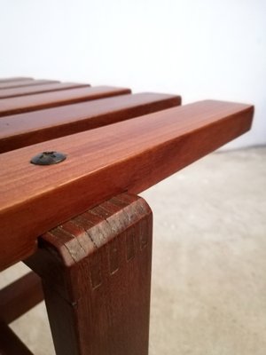 Mid-Century Solid Teak Bench by Ezio Longhi for Elam-UIW-1240123