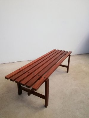 Mid-Century Solid Teak Bench by Ezio Longhi for Elam-UIW-1240123