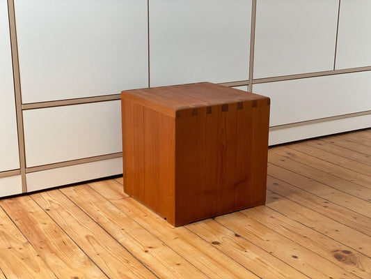 Mid-Century Solid Teak Coffee Table from Kubus, Denmark, 1960s