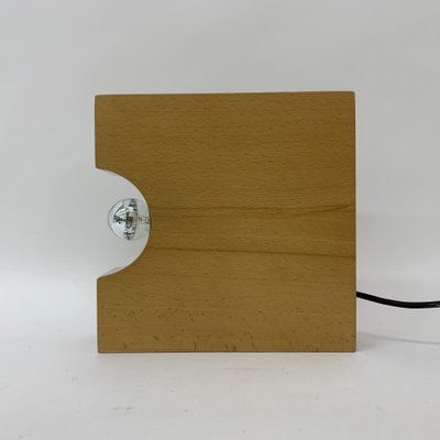 Mid-Century Solid Wood Block Table Lamp, 1970s-BGP-1325271