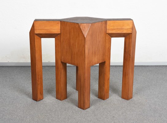 Mid-Century Solid Wood Table Base or Console, 1980s-JDR-1125939