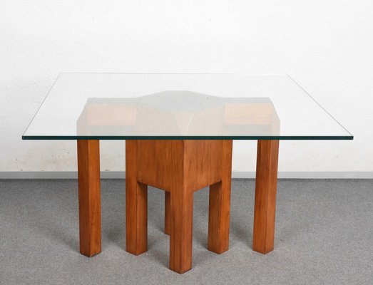 Mid-Century Solid Wood Table Base or Console, 1980s-JDR-1125939