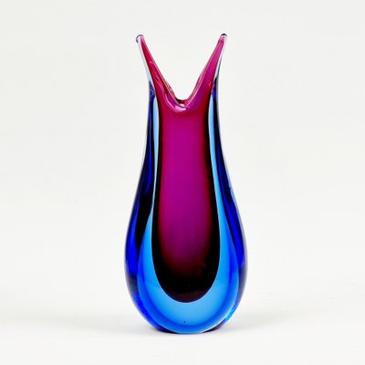 Mid-Century Sommerso Murano Glass Vase attributed to Flavio Poli for Seguso, Murano, Italy, 1960s-BMM-1732909