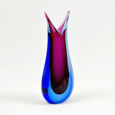 Mid-Century Sommerso Murano Glass Vase attributed to Flavio Poli for Seguso, Murano, Italy, 1960s-BMM-1732909