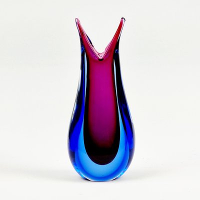 Mid-Century Sommerso Murano Glass Vase attributed to Flavio Poli for Seguso, Murano, Italy, 1960s-BMM-1732909