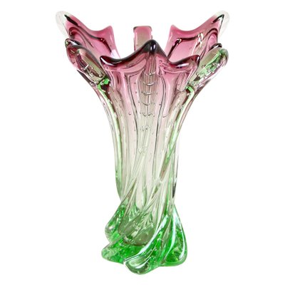 Mid-Century Sommerso Murano Glass Vase, Italy, 1960s-TQA-1321963