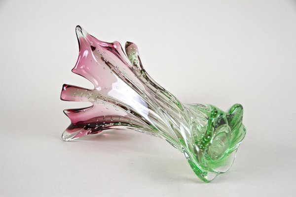 Mid-Century Sommerso Murano Glass Vase, Italy, 1960s-TQA-1321963