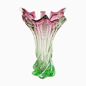 Mid-Century Sommerso Murano Glass Vase, Italy, 1960s-TQA-1321963