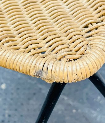 Mid-Century Sonett Series Chairs in Wicker from Karl Fostel Senior's Erben, Austria, 1950s, Set of 3-GLD-1720653