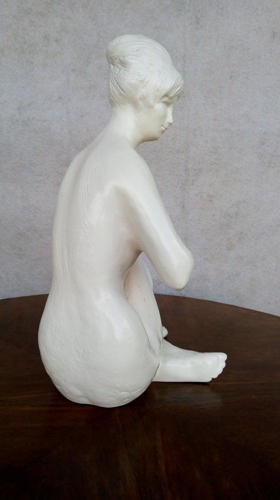 Mid-Century South Bohemian Jihokera Bechyne Sculpture attributed to Bohumil Kokrda