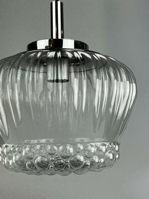 Mid-Century Space Age Ball Pendant Lamp in Bubble Glass & Chrome-EJL-1300059