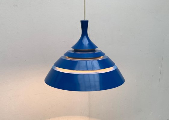 Mid-Century Space Age Blue Lamellar Pendant Lamp by Hans-Agne Jakobsson for Hans-Agne Jakobsson AB Markaryd, 1960s-UAH-1575829