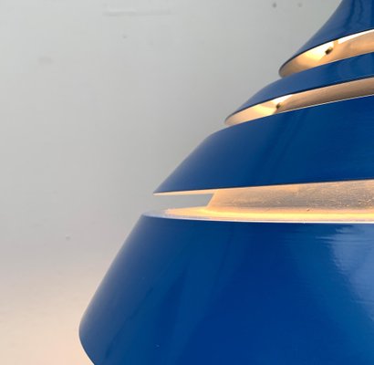 Mid-Century Space Age Blue Lamellar Pendant Lamp by Hans-Agne Jakobsson for Hans-Agne Jakobsson AB Markaryd, 1960s-UAH-1575829