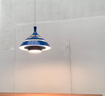 Mid-Century Space Age Blue Lamellar Pendant Lamp by Hans-Agne Jakobsson for Hans-Agne Jakobsson AB Markaryd, 1960s-UAH-1575829