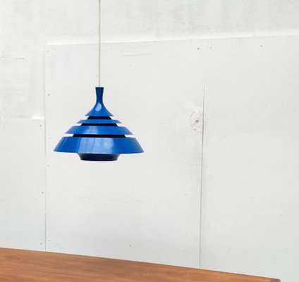 Mid-Century Space Age Blue Lamellar Pendant Lamp by Hans-Agne Jakobsson for Hans-Agne Jakobsson AB Markaryd, 1960s-UAH-1575829