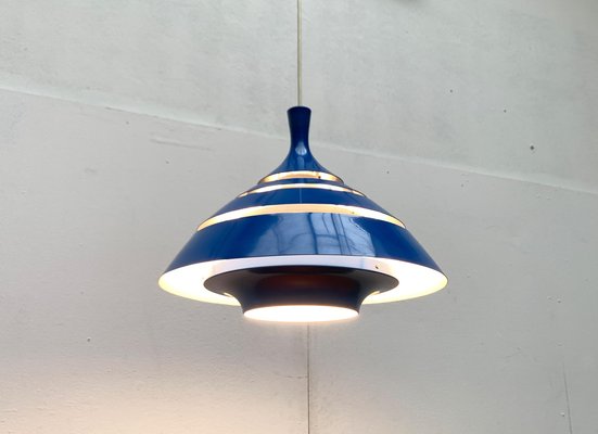 Mid-Century Space Age Blue Lamellar Pendant Lamp by Hans-Agne Jakobsson for Hans-Agne Jakobsson AB Markaryd, 1960s-UAH-1575829