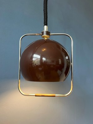 Mid-Century Space Age Brown Gepo Pendant Lamp, 1970s-ZBK-1399582