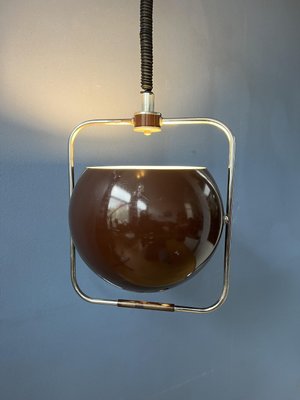 Mid-Century Space Age Brown Gepo Pendant Lamp, 1970s-ZBK-1399582