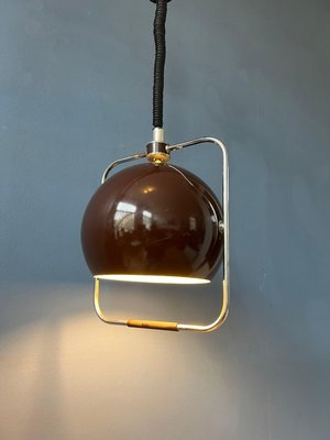 Mid-Century Space Age Brown Gepo Pendant Lamp, 1970s-ZBK-1399582