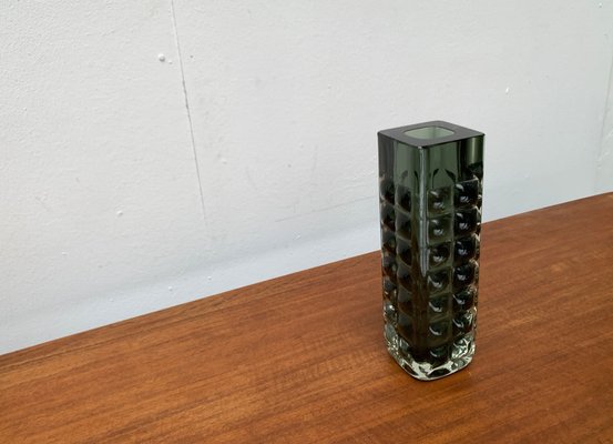 Mid-Century Space Age Brutalist Block Bubble Glass Vase by Horst Tüselmann for Ichendorf Glashütte, 1960s-UAH-1483949