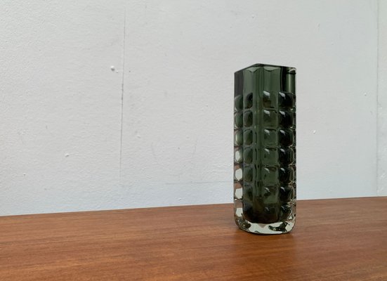 Mid-Century Space Age Brutalist Block Bubble Glass Vase by Horst Tüselmann for Ichendorf Glashütte, 1960s-UAH-1483949