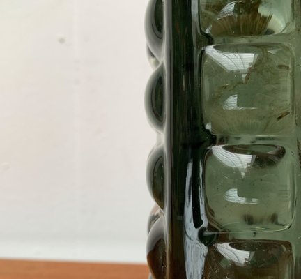 Mid-Century Space Age Brutalist Block Bubble Glass Vase by Horst Tüselmann for Ichendorf Glashütte, 1960s-UAH-1483949