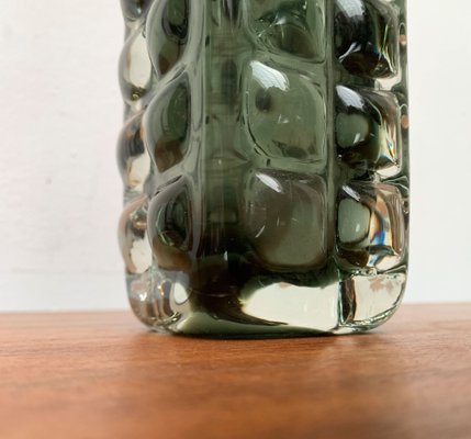 Mid-Century Space Age Brutalist Block Bubble Glass Vase by Horst Tüselmann for Ichendorf Glashütte, 1960s-UAH-1483949