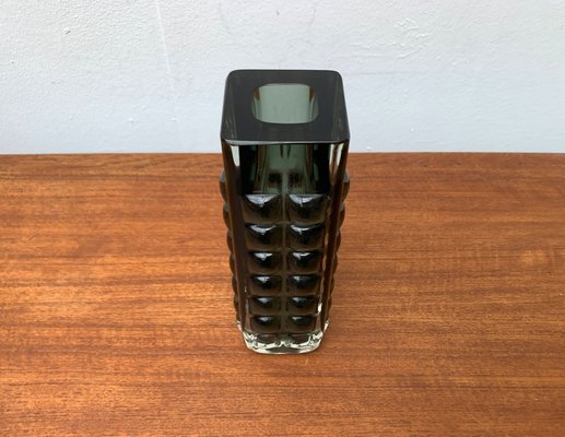 Mid-Century Space Age Brutalist Block Bubble Glass Vase by Horst Tüselmann for Ichendorf Glashütte, 1960s-UAH-1483949