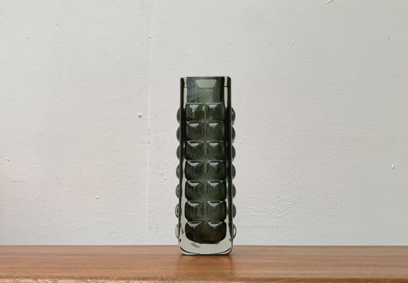 Mid-Century Space Age Brutalist Block Bubble Glass Vase by Horst Tüselmann for Ichendorf Glashütte, 1960s-UAH-1483949