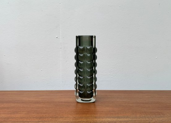 Mid-Century Space Age Brutalist Block Bubble Glass Vase by Horst Tüselmann for Ichendorf Glashütte, 1960s-UAH-1483949