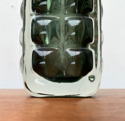 Mid-Century Space Age Brutalist Block Bubble Glass Vase by Horst Tüselmann for Ichendorf Glashütte, 1960s-UAH-1483949