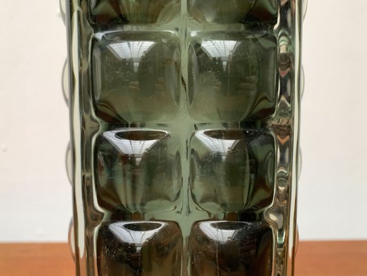 Mid-Century Space Age Brutalist Block Bubble Glass Vase by Horst Tüselmann for Ichendorf Glashütte, 1960s-UAH-1483949