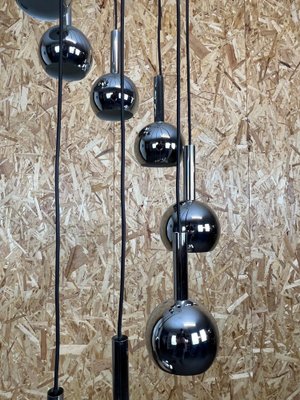 Mid-Century Space Age Cascade Ceiling Lamp in Chrome from Wortmann & Filz, 1970s-EJL-1451450