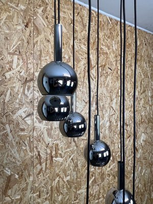 Mid-Century Space Age Cascade Ceiling Lamp in Chrome from Wortmann & Filz, 1970s-EJL-1451450