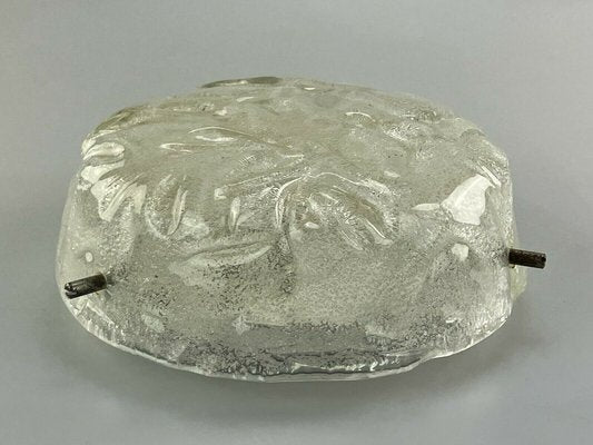 Mid-Century Space Age Ceiling Flush Mount in Ice Glass-EJL-1140755