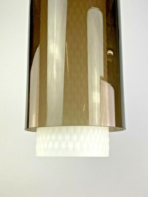 Mid-Century Space Age Ceiling Lamp in Brass & Glass, 1960s-EJL-1139035