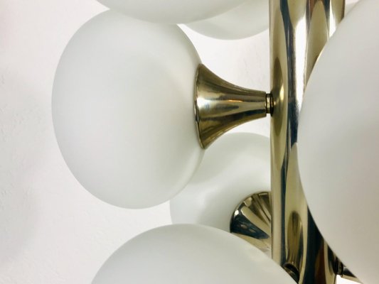 Mid-Century Space Age Chrome 9-Arm Chandelier from Kaiser Idell / Kaiser Leuchten, 1960s-PUK-564674