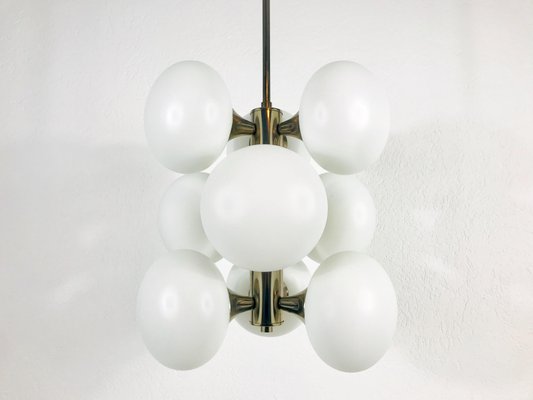 Mid-Century Space Age Chrome 9-Arm Chandelier from Kaiser Idell / Kaiser Leuchten, 1960s-PUK-564674