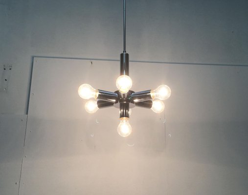 Mid-Century Space Age Chrome Ceiling Lamp-UAH-883796