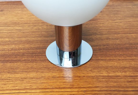 Mid-Century Space Age Chrome & Glass Table Lamp-UAH-865343