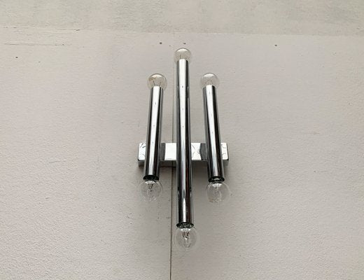 Mid-Century Space Age Chrome Wall Lamp-UAH-1115364