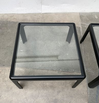 Mid-Century Space Age Coffee Table in Glass by Peter Ghyczy for Horn Collection, 1960s, Set of 2-UAH-1273886